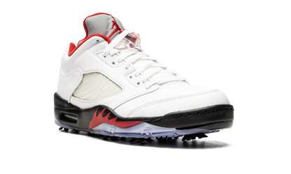 Air Jordan 5 Low Golf "Fire Red - Silver Tongue"