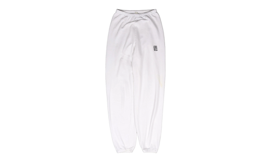Embroidered Logo Sweatpants "White"