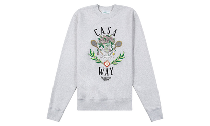 Casa Way Embroidered Sweatshirt "Grey Marle"