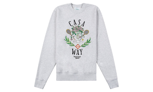 Casa Way Embroidered Sweatshirt "Grey Marle"