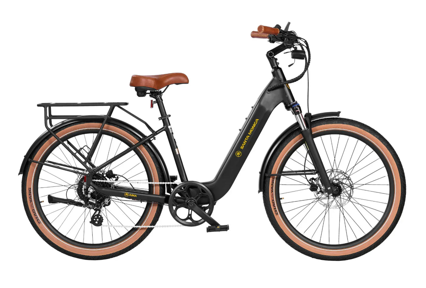 AIMA Santa Monica E-Bike, White, Black