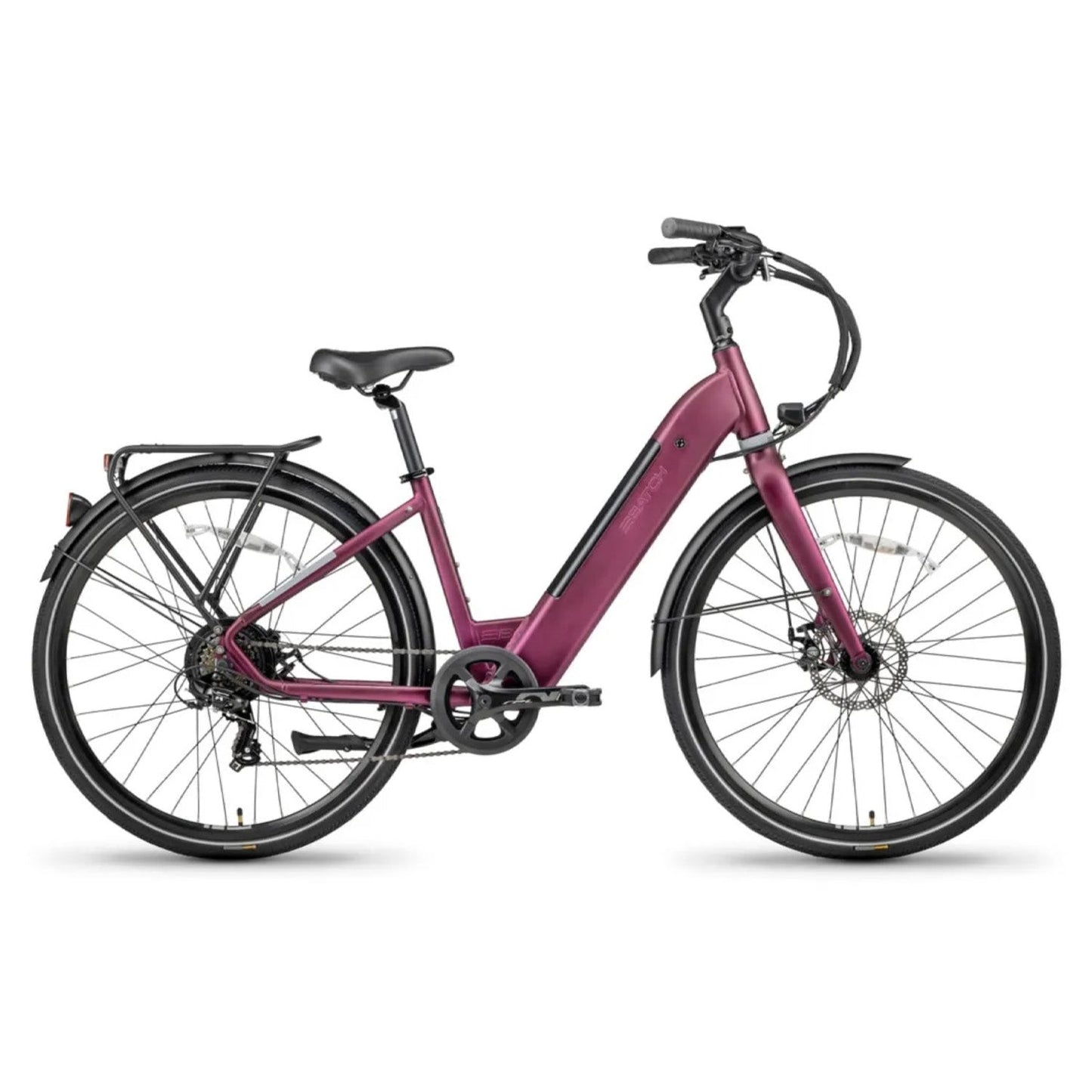 BATCH E Comfort E-Bike, 700 Tire, 7 Speed, Matte Orchid, M|L