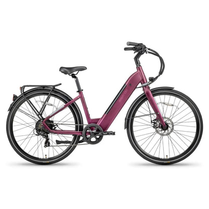 BATCH E Comfort E-Bike, 700 Tire, 7 Speed, Matte Orchid, M|L