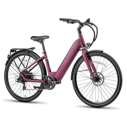 BATCH E Comfort E-Bike, 700 Tire, 7 Speed, Matte Orchid, M|L