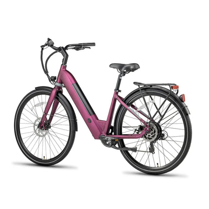 BATCH E Comfort E-Bike, 700 Tire, 7 Speed, Matte Orchid, M|L