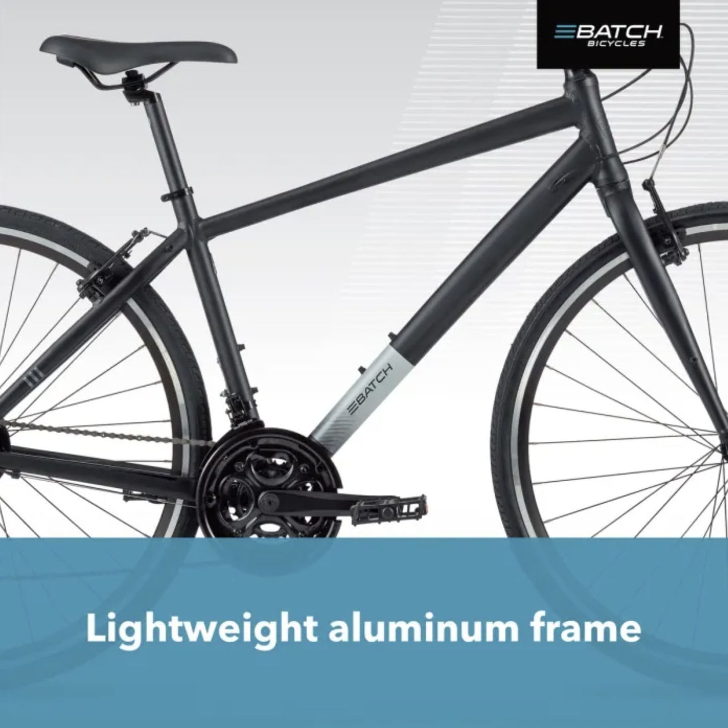BATCH Fitness Bike, 3 by 7 Speed, Matte Black S|M|L