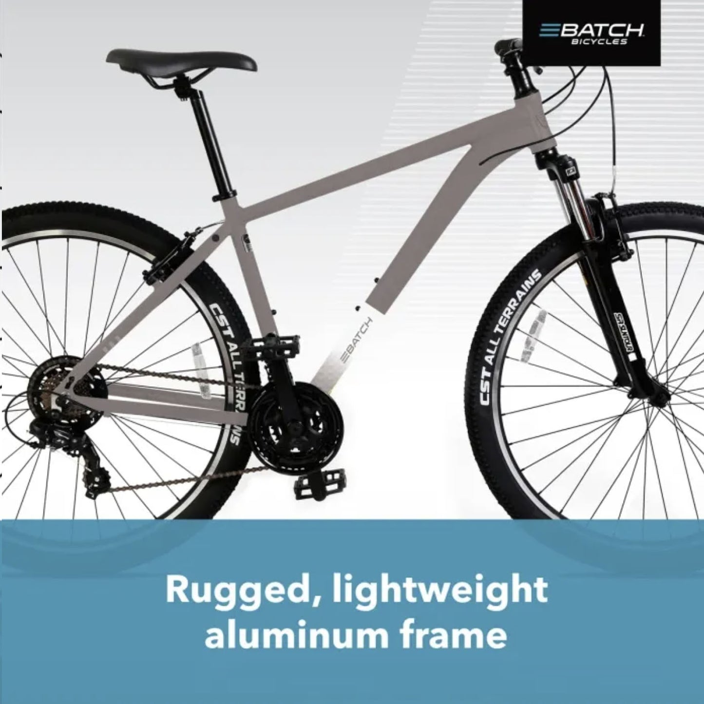 BATCH Mountain Bike, 29" Tires, 3 by 7 Speed, Grey M|L