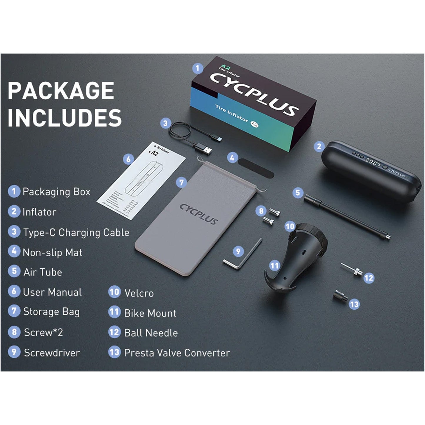 Cycplus A2 Tire Inflator Pump Pro
