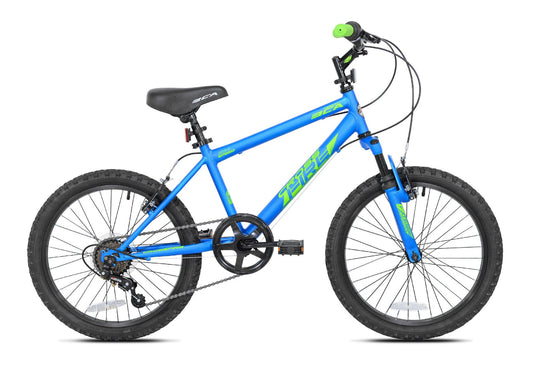 BCA 20 inch Crossfire 6- Speed Boys Mountain Bike, Blue/Green