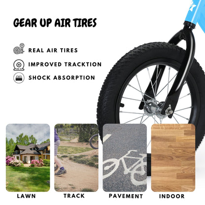 14 Inch Balance Bike for Kids 3-6 Years, Air Rubber Tires | KB-BL04