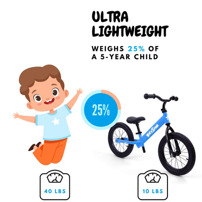 14 Inch Balance Bike for Kids 3-6 Years, Air Rubber Tires | KB-BL05