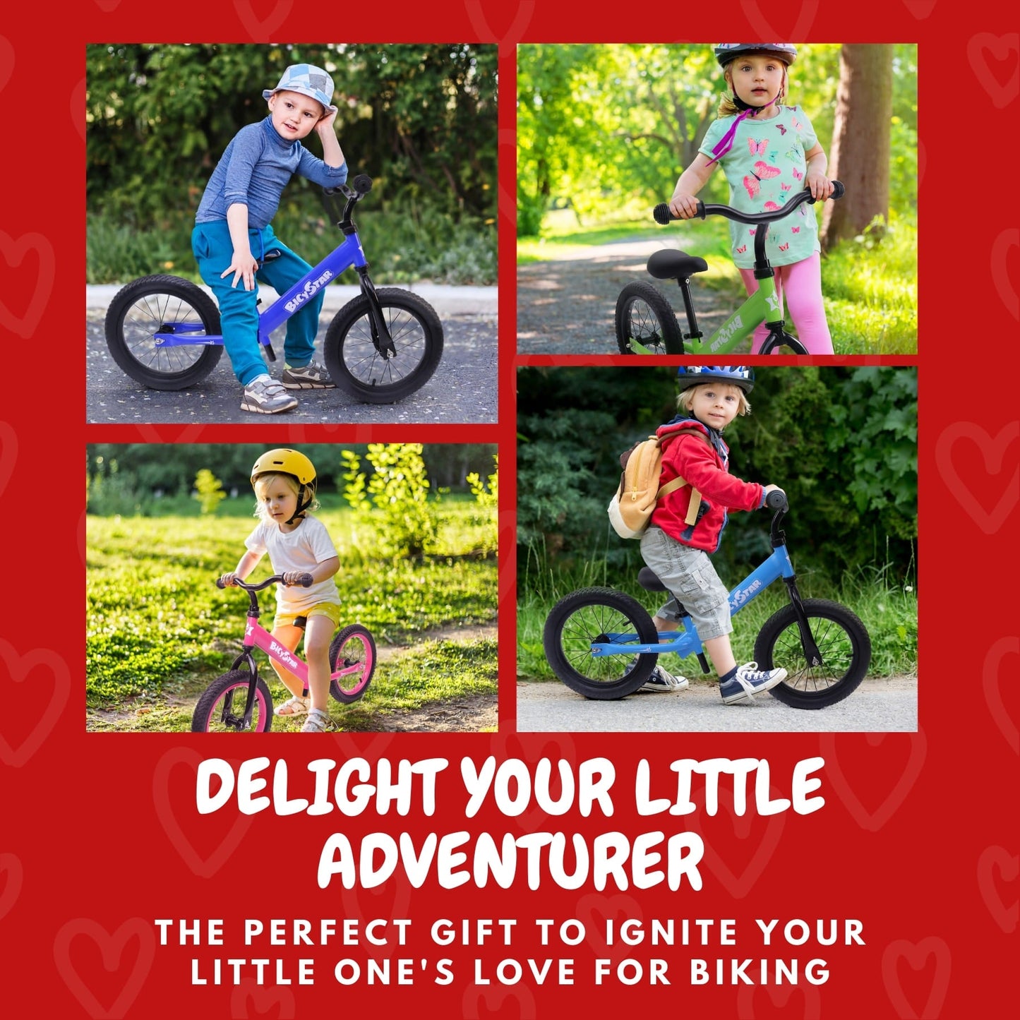 14 Inch Balance Bike for Kids 3-6 Years, Air Rubber Tires | KB-BL05
