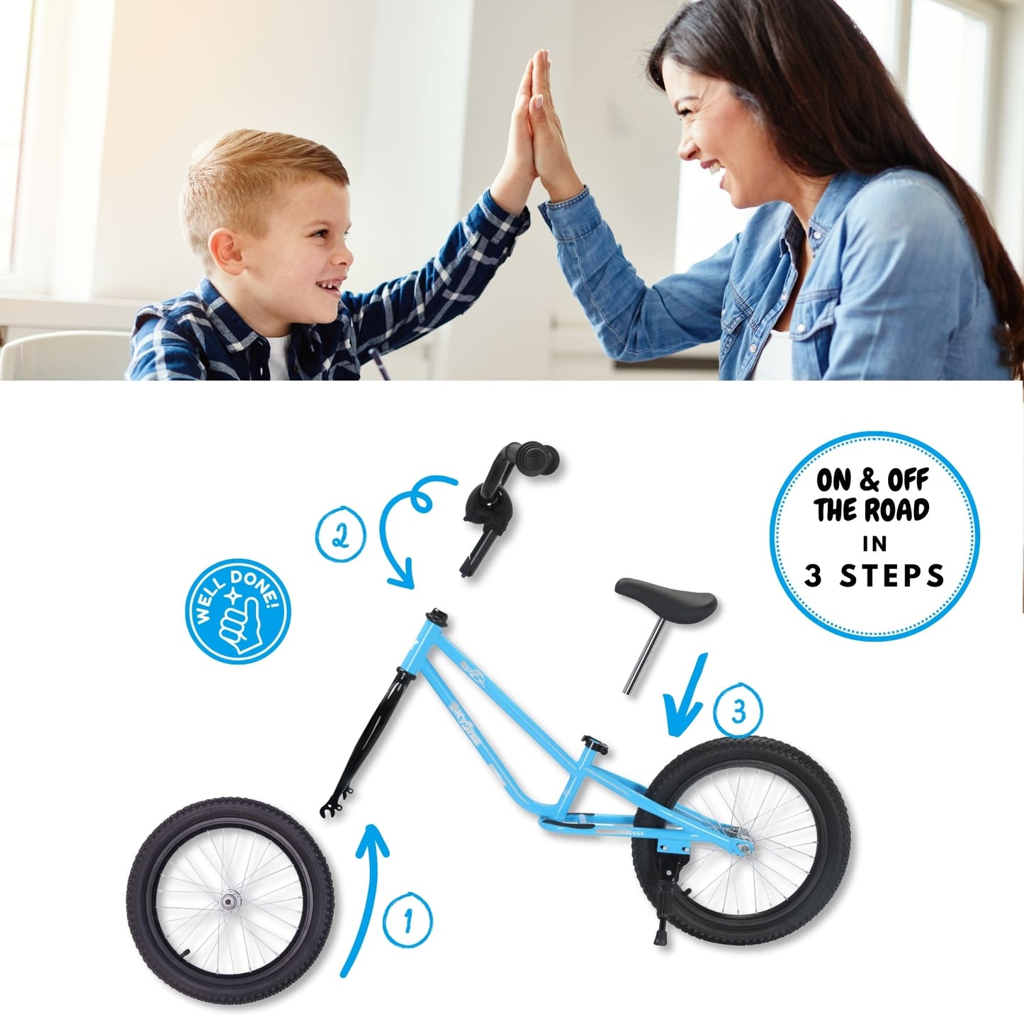 16 Inch Kids Balance Bike for 5-8 Year Old Big Kids, Air Tires | KB-BMX01