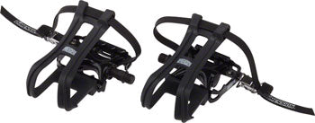 DIMENSION Compe Combo Pedals/Toe Clip Combo  - 9/16" - Black
