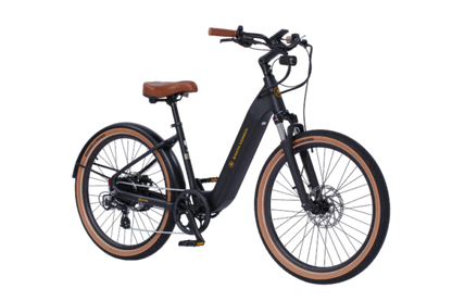 AIMA Santa Monica E-Bike, White, Black