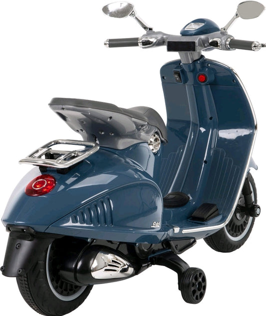 6V Vespa Ride-On Electric Scooter for Kids, Blue