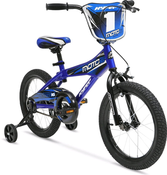 16-Inch Hyper MX16 Boys Blue Bike with Training Wheels