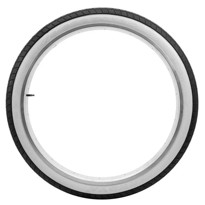 29" Innova Fat Tire Wheel with White Wall and Black Design, 3.0" Width