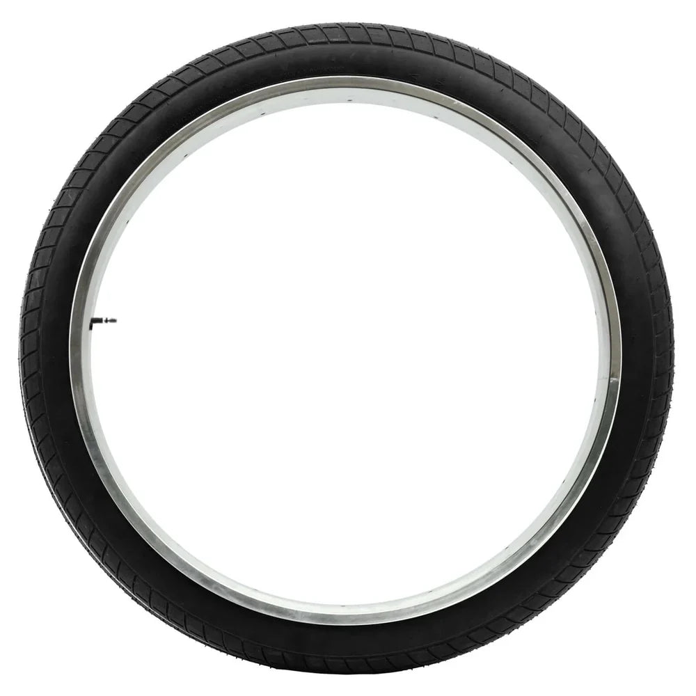 26" Innova Fat Tire with White Wall and Black Design, 3.0" Width