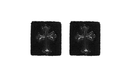 Big Cross Sweatband Set "Black - Set of 2"