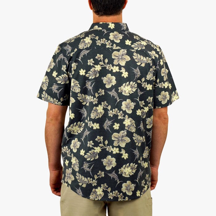Aftco Men's Boatbar Short Sleeve Shirt in Black