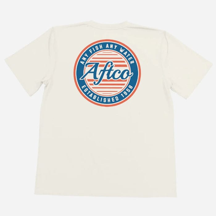Aftco Men's Goat Short Sleeve Shirt in White