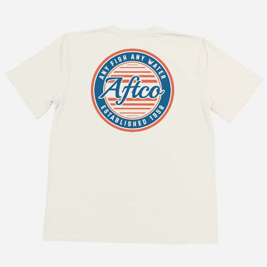 Aftco Men's Goat Short Sleeve Shirt in White