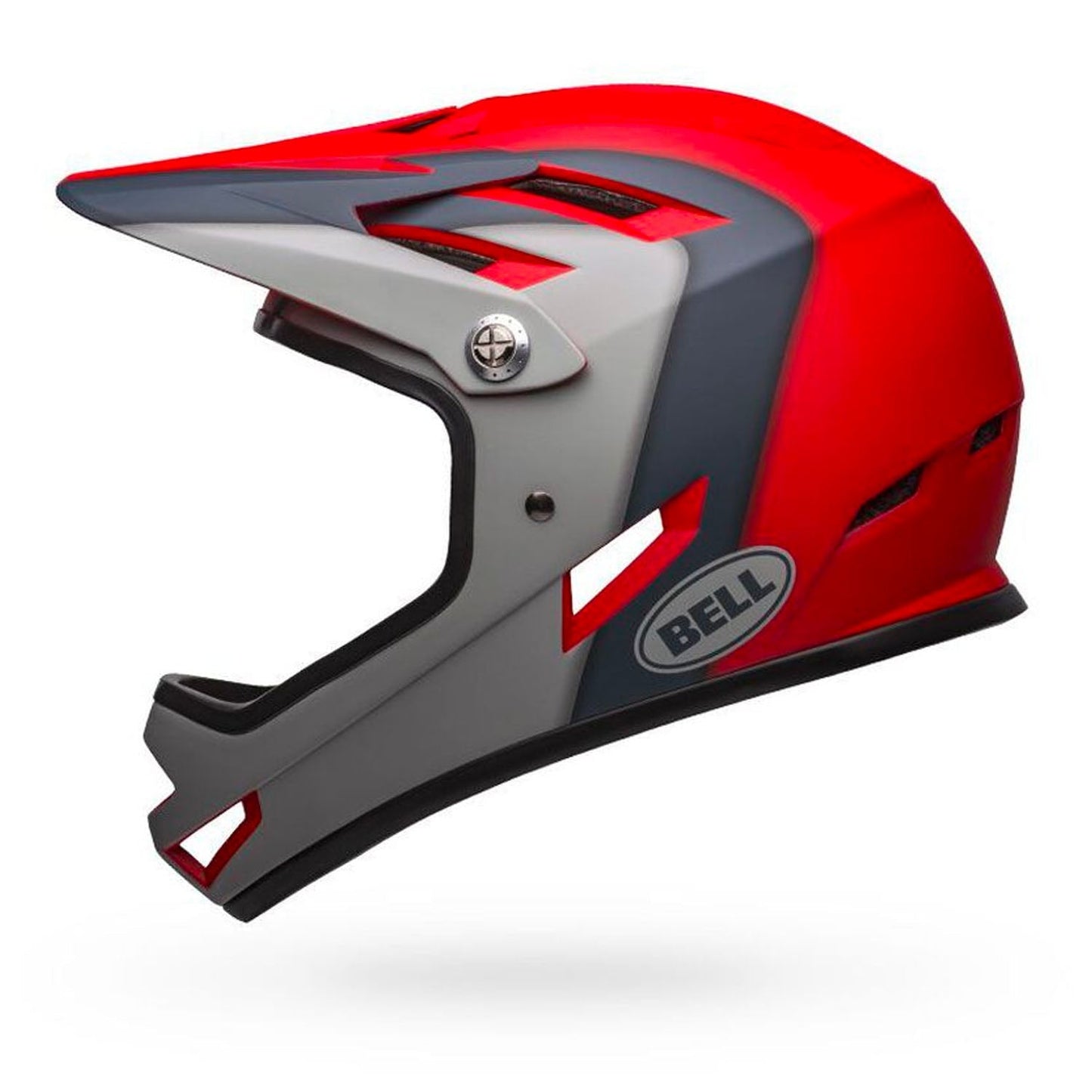 Bell Sanction Full Face Helmet - Matte Crimson/Slate Gray - Mountain Bike Helmet