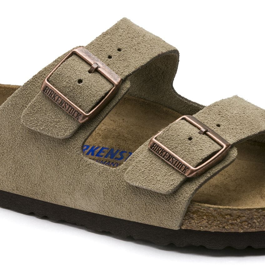 Birkenstock Arizona Soft Footbed Suede in Taupe