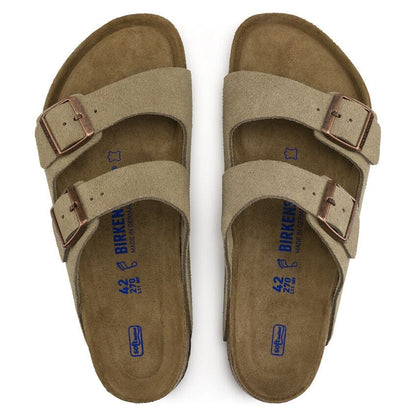 Birkenstock Arizona Soft Footbed Suede in Taupe