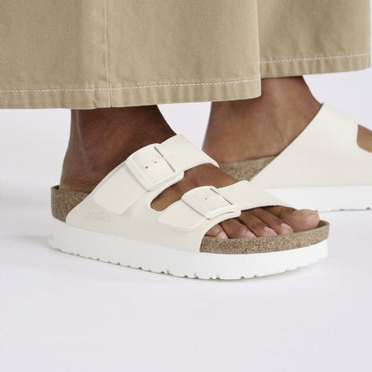 Birkenstock Women's Arizona Platform Vegan in Eggshell