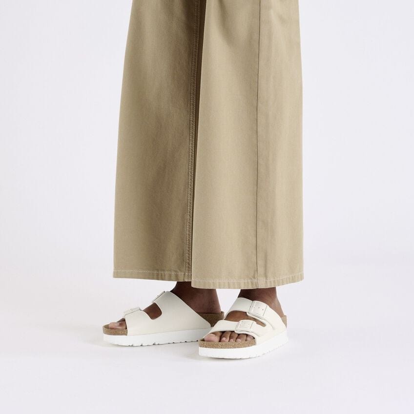 Birkenstock Women's Arizona Platform Vegan in Eggshell