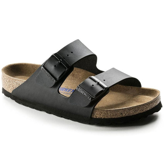 Birkenstock Women's Arizona Soft Footbed Birko-Flor in Black