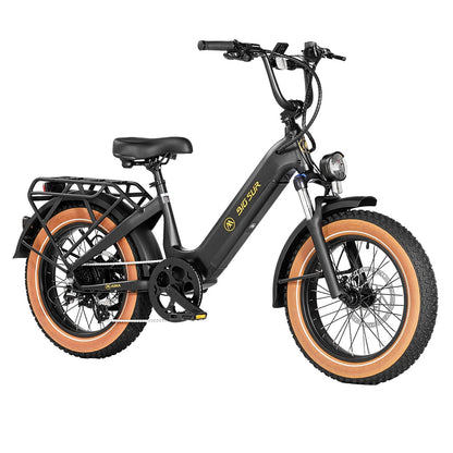 AIMA Big Sur Sport 20" Wheel Step Thru E-Bike, Matte Black