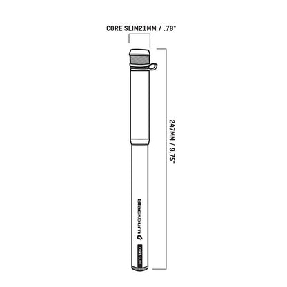 Blackburn Hand Pump, Mini Frame Pump, Silver, Core Slim