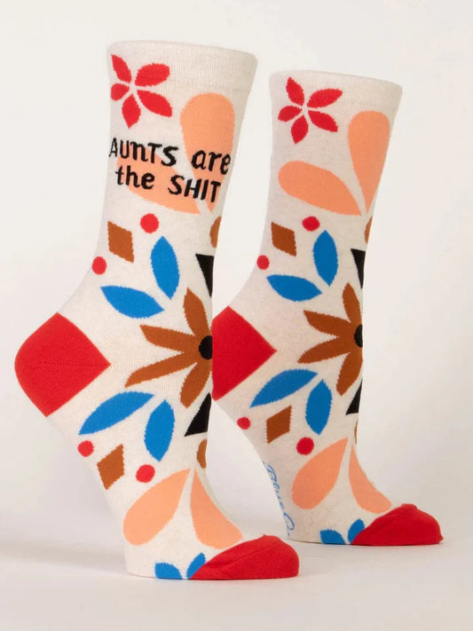 Blue Q Aunts Are The S**t Crew Socks - Women's