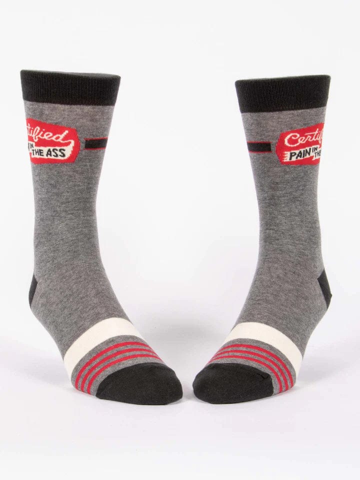 Blue Q "Certified Pain in the A**" Crew Socks - Men's
