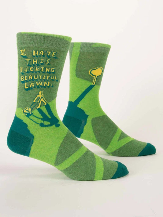 Blue Q I Hate This F**king Beautiful Lawn Crew Socks - Men's