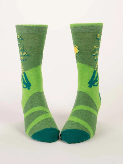 Blue Q I Hate This F**king Beautiful Lawn Crew Socks - Men's