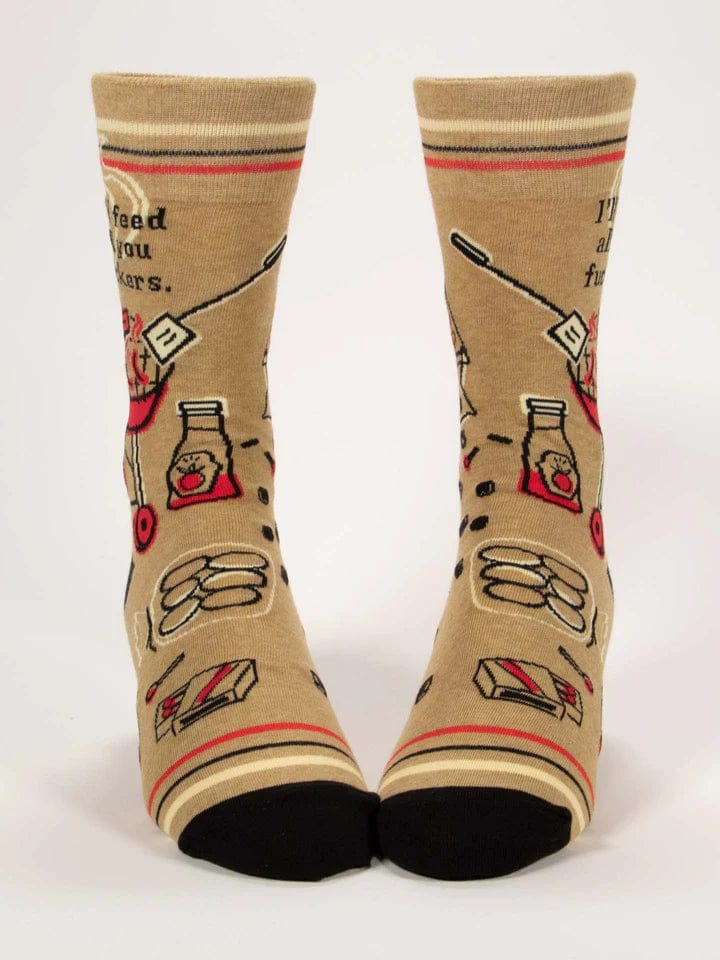 Blue Q I'll Feed All You F**kers Crew Socks - Men's