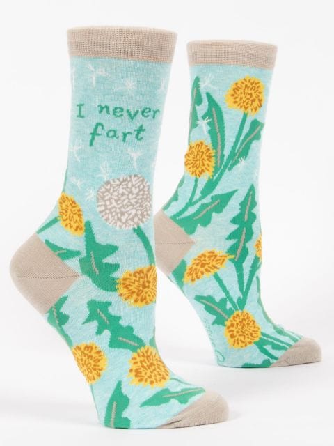 Blue Q "I Never Fart" Crew Socks - Women's