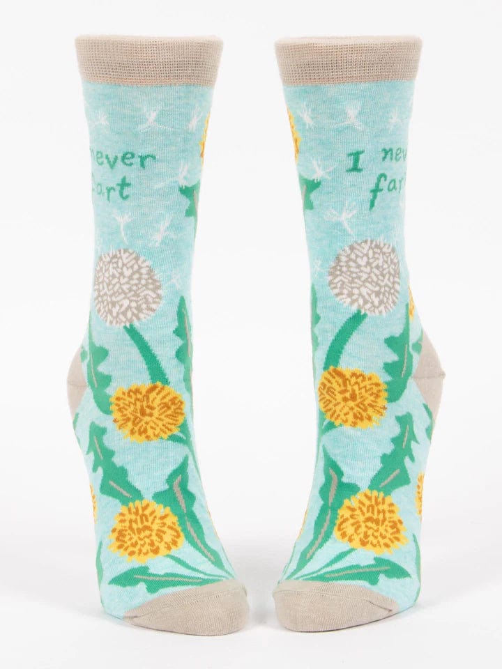 Blue Q "I Never Fart" Crew Socks - Women's