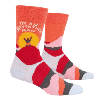 Blue Q "Adventure Man" Crew Socks - Men's