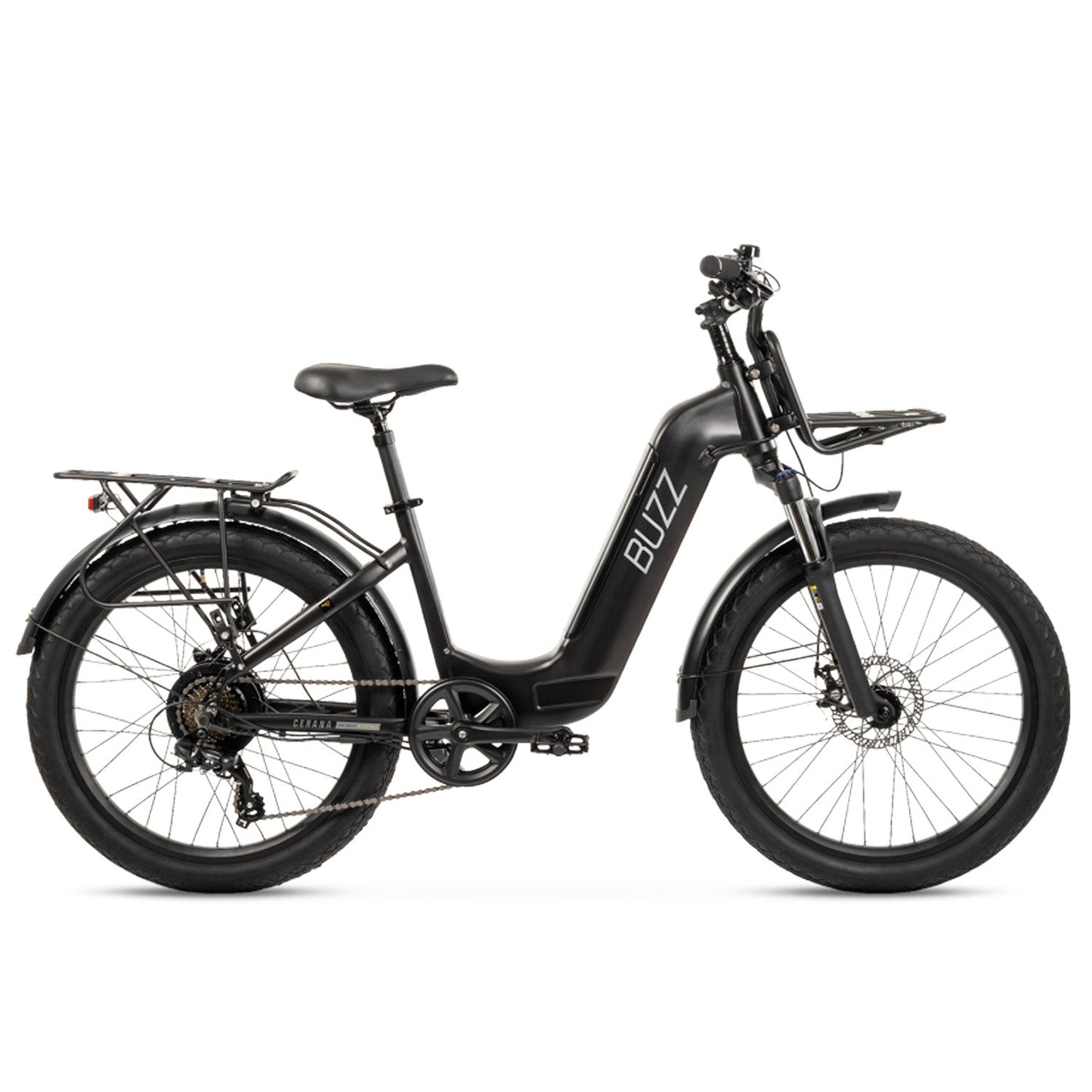 Buzz Cerana 2ST Commuter eBike, 24" Tire, Low Step, Black