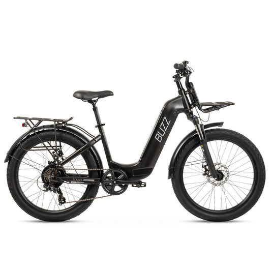 Buzz Cerana 2ST Commuter eBike, 24" Tire, Low Step, Black