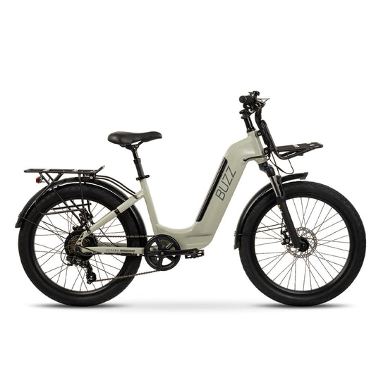 Buzz Cerana 2ST Commuter eBike, 24" Tire, Low Step, Dusted Moss Green