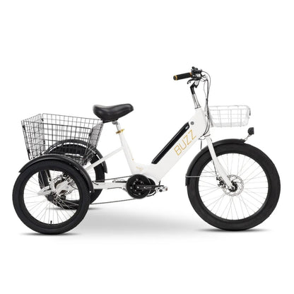 Buzz Cerana E-Trike, Mid Drive, 350 Watt - White