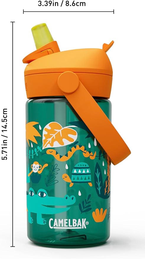 Camelbak Thrive Flip Straw Kids 14oz in Jungle Animals Green