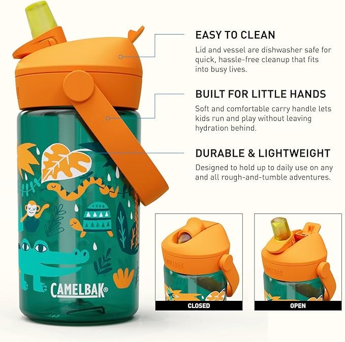 Camelbak Thrive Flip Straw Kids 14oz in Jungle Animals Green