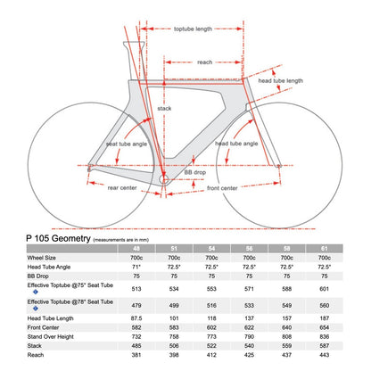 Cervélo P-Series 11 Speed Shimano 105 Cable, 2022, Five Black - 54cm
